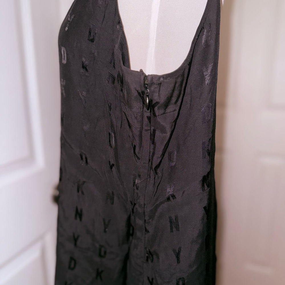 DKNY Black Midi Dress leather straps - Picture 3 of 9